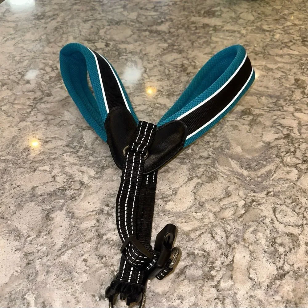💙 Reflective Mesh Dog Harness – Adjustable, Blue (Like New)